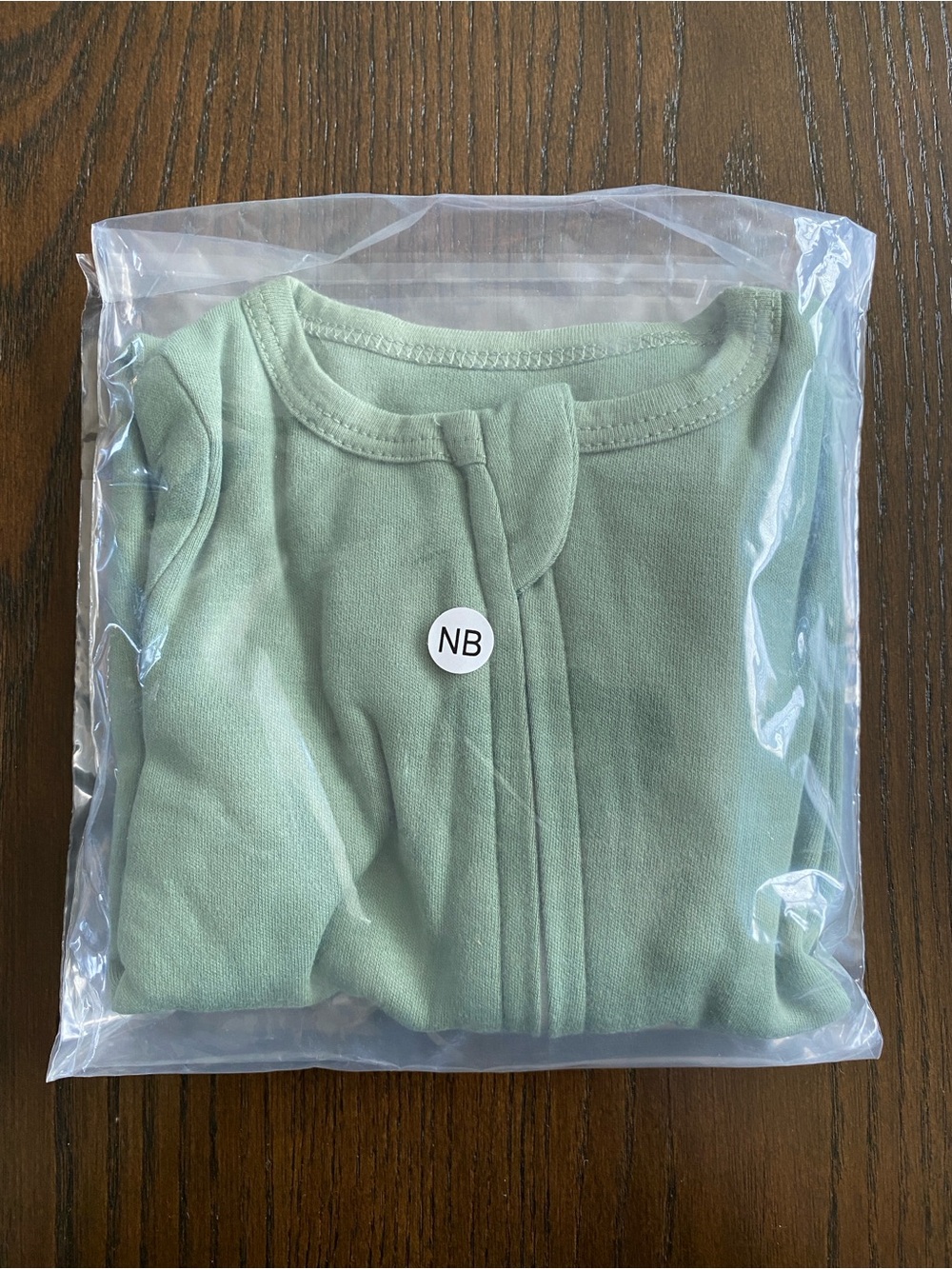 NWT Baby Footed One-Piece Pajama with Two-Way Zipper & Cuffed Sleeves - Picture 4 of 4